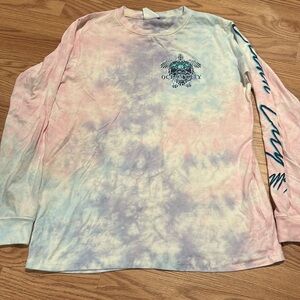 Ocean City Maryland long sleeve Tie dye shirt- with turtle logo- size small